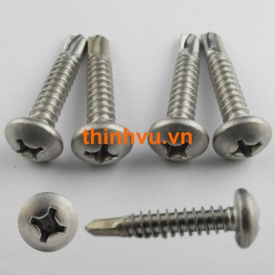 Vít tự khoan đầu tròn INOX SUS 410 - 304